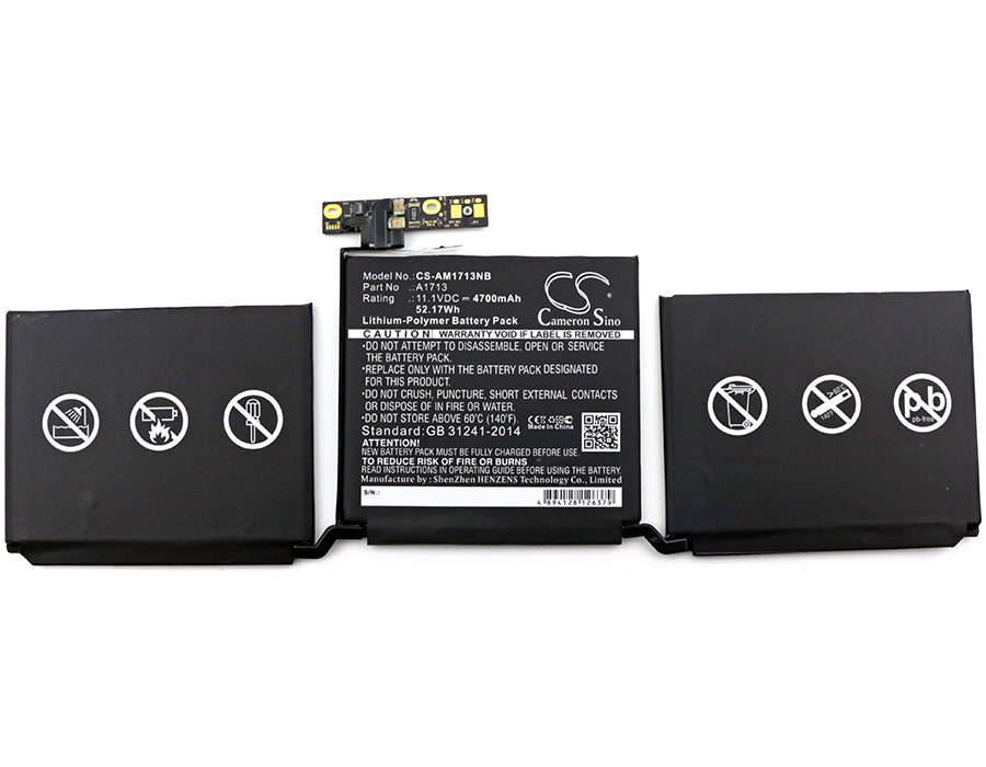 Apple A1708 MacBook Pro 13 MacBook Pro 13 (MPXW2CH A) Macbook Pro 13 2016 MacBook Pro 13 A1708(Late 2016 MacBo Laptop and Notebook Replacement Battery-5