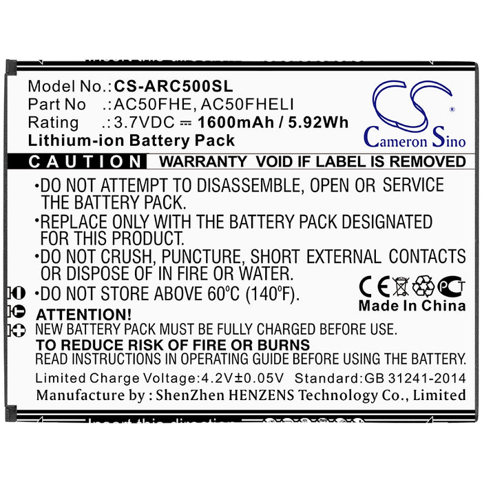Archos 50F Helium Lite GX395872 Mobile Phone Replacement Battery-3