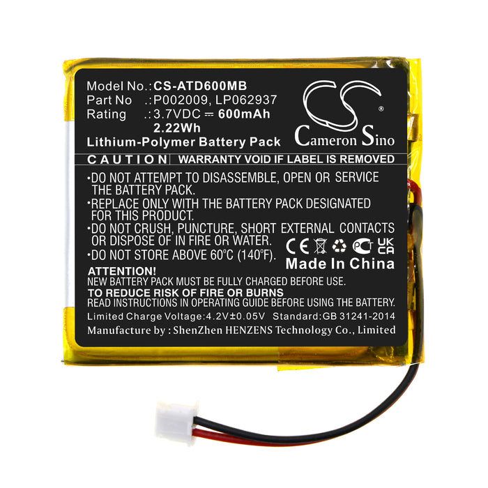 Alecto DBX-60 Baby Monitor Replacement Battery