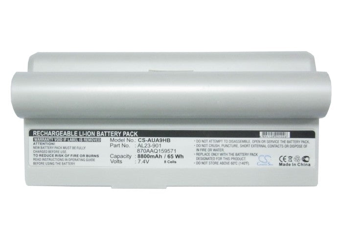 Asus Eee PC 1000 Eee PC 1000H Eee PC 1000HA Eee PC 1000HD Eee PC 1000HE Eee PC 1200 Eee PC 901 E 8800mAh White Laptop and Notebook Replacement Battery-5