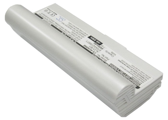 Asus Eee PC 1000 Eee PC 1000H Eee PC 1000HA Eee PC 1000HD Eee PC 1000HE Eee PC 1200 Eee PC 901 E 6600mAh White Laptop and Notebook Replacement Battery-2