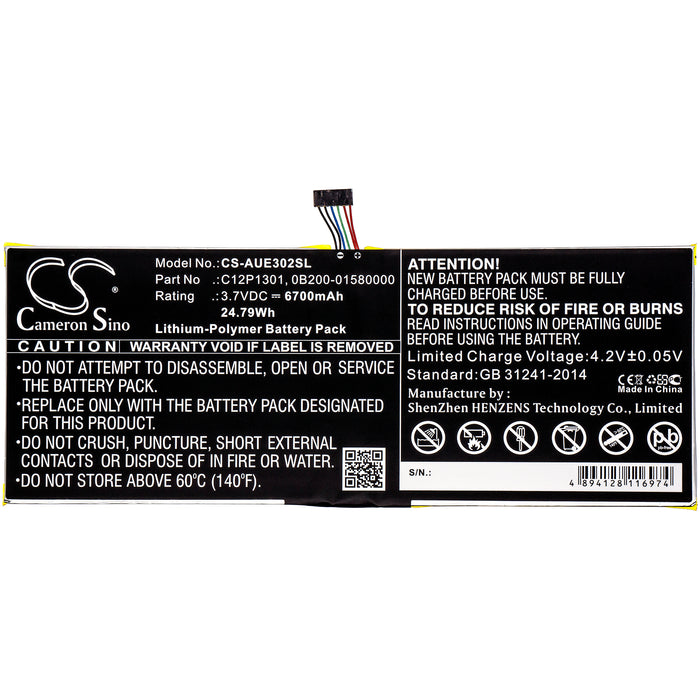 Asus K00A ME302C Memo Pad FHD 10 MEMO PAD K00A MemoPad 10.1 MemoPad 10.1in P023C Transformer Pad TF303 Transformer Pad TF30 Tablet Replacement Battery-3
