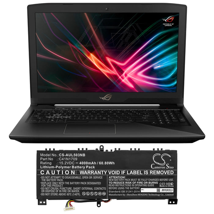 Asus GL503VS ROG Strix GL503VS-0041A7700HQ ROG Strix GL503VS-DH74 ROG Strix GL503VS-EI001T ROG Strix GL503VS-E Laptop and Notebook Replacement Battery-5