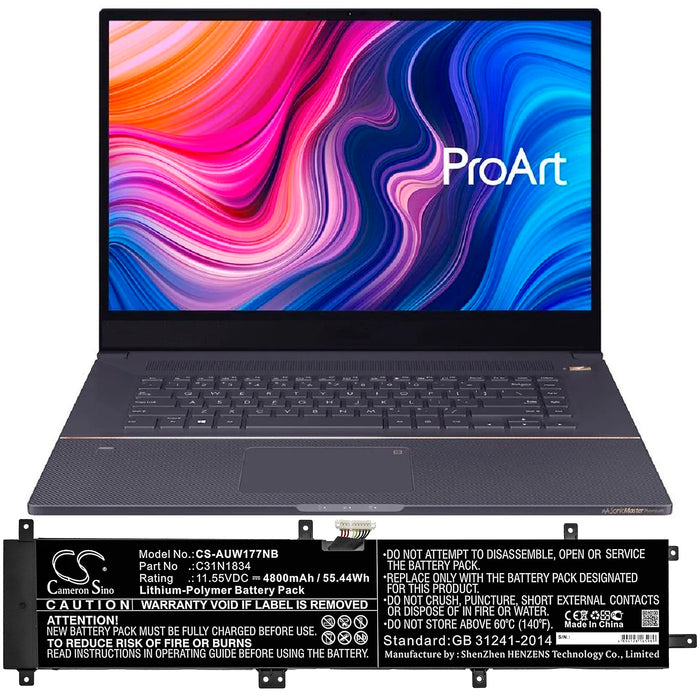Asus ProArt StudioBook 17 H700GV ProArt StudioBook 17 W700G2T ProArt StudioBook 17 W700G2T-A ProArt StudioBook Laptop and Notebook Replacement Battery-5