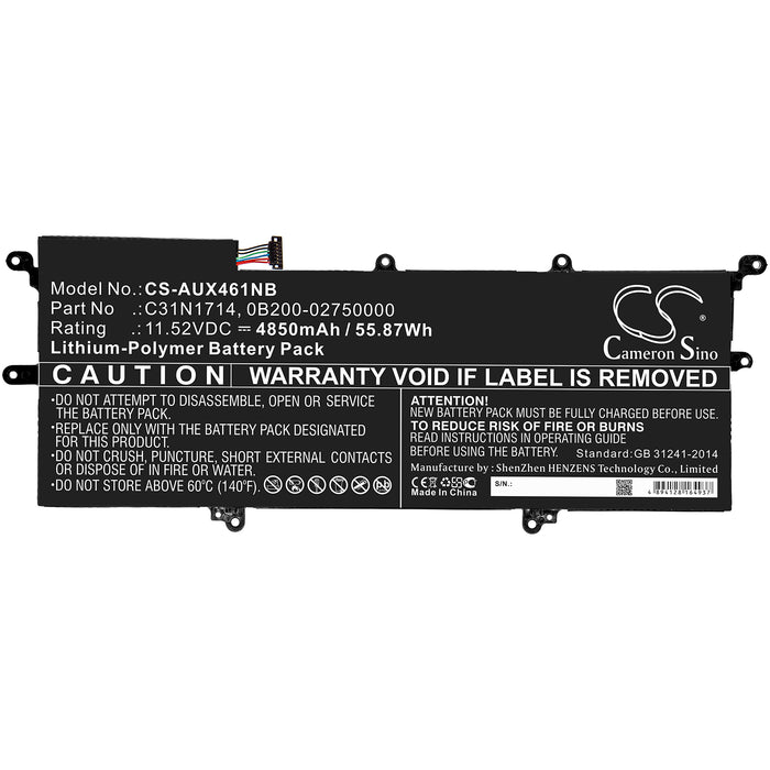 Asus UX461 UX461FA UX461FA-1A UX461FA-1C UX461FN UX461FN-1A UX461FN-1C UX461UA UX461UA-1A UX461UA-1C UX461UN U Laptop and Notebook Replacement Battery-3