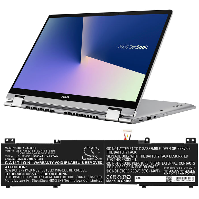 Asus UM462DA UX462 UX462D UX462DA UX462DA-2G Zenbook Flip 14 TM420IA-EC093T ZenBook Flip 14 UM462DA ZenBook Fl Laptop and Notebook Replacement Battery-5
