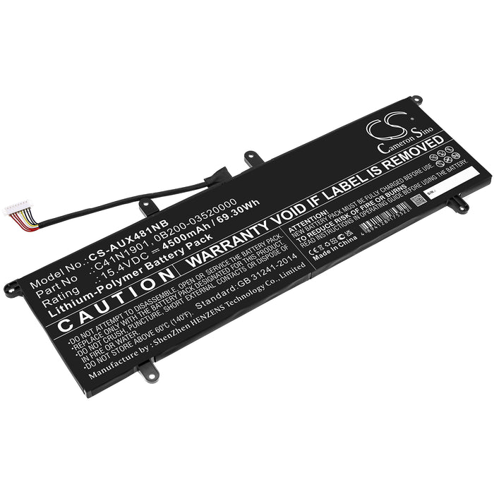 Asus ZenBook Duo 14 UX482 ZenBook Duo 14 UX482EA ZenBook Duo 14 UX482EA-DS71T ZenBook Duo 14 UX482EA-HY Seri Z Laptop and Notebook Replacement Battery