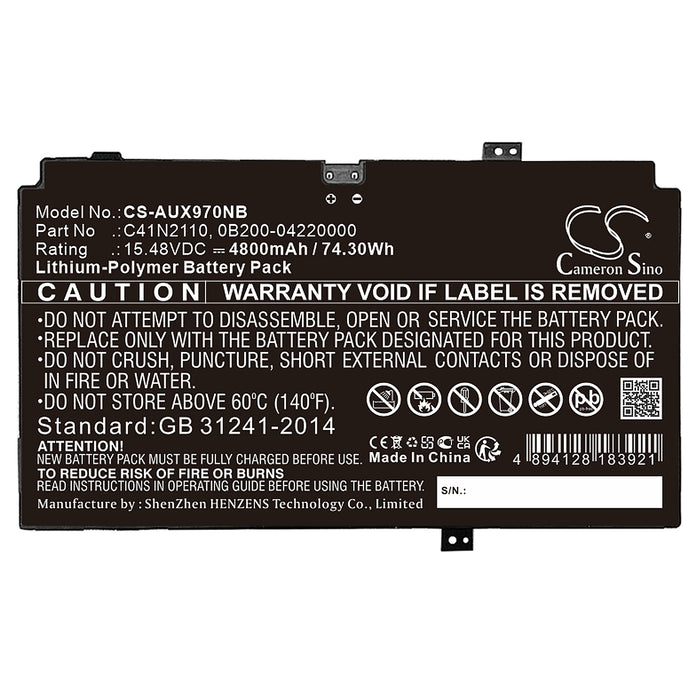 Asus UX9702AA Zenbook 17 Fold OLED Laptop and Notebook Replacement Battery