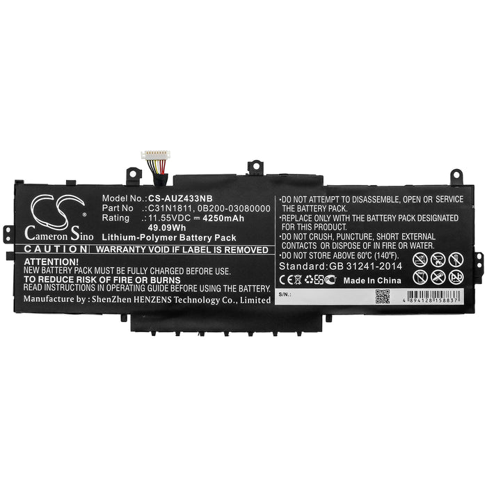 Asus BX433FN Deluxe 13 Deluxe14 RX433FN U4300 U4300F U4300FA U4300FN UX433 UX433FA UX433FA-2B UX433FA-2S UX433 Laptop and Notebook Replacement Battery-3