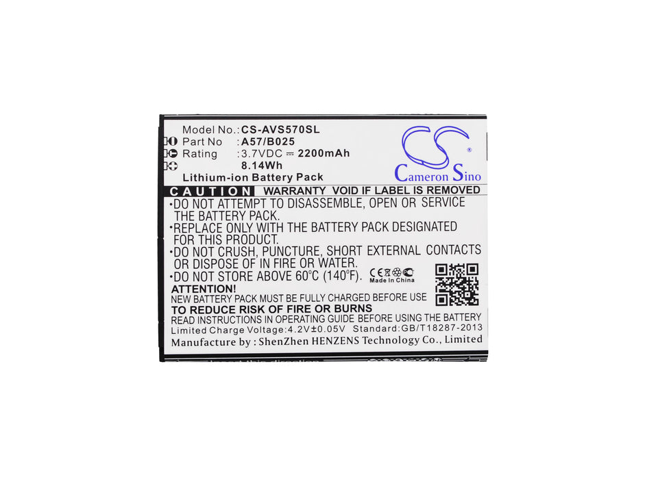 Avus A57 Mobile Phone Replacement Battery-5