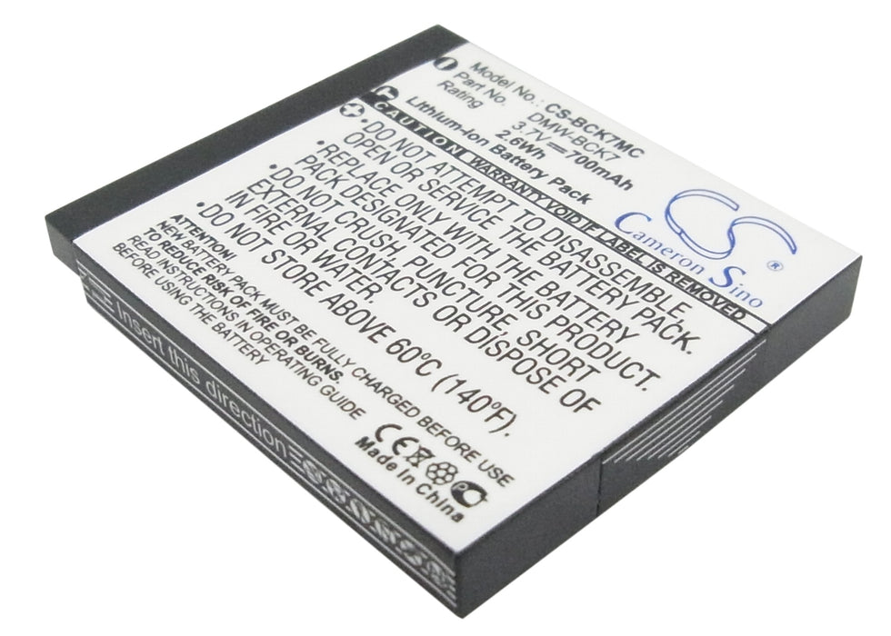 Panasonic Lumix DMC-FP77 Lumix DMC-FS14 Lumix DMC- Replacement Battery-main