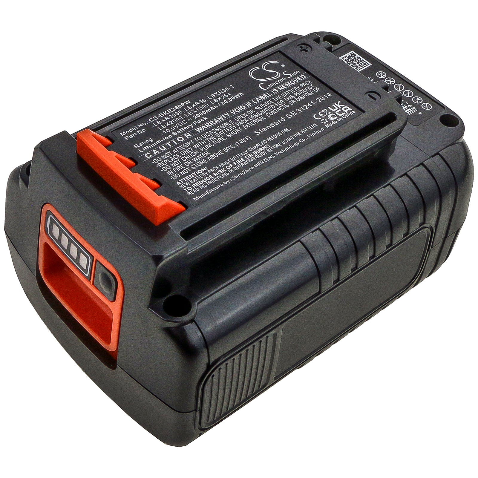 Black+Decker LBX2040 Battery, 2 Ah