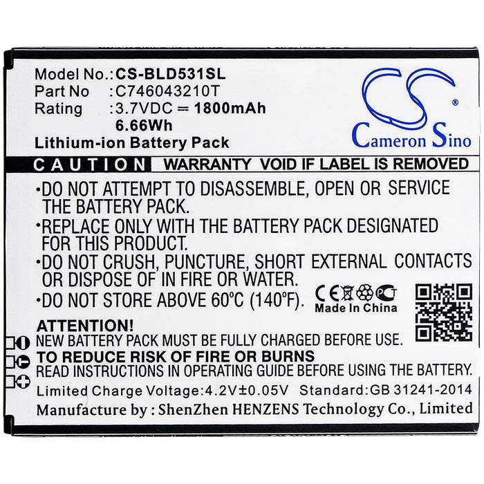 BLU D530K D531K Studio 5.0K Mobile Phone Replacement Battery-3