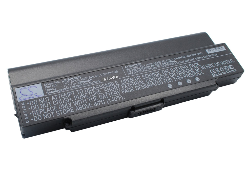 Sony AIO VGN-AR760 VAIO PCG-5G1L VAIO PCG-5G2L VAIO PCG-5G3L VAIO PCG-5J1L VAIO PCG-5J2L VAIO PC 8800mAh Black Laptop and Notebook Replacement Battery-3