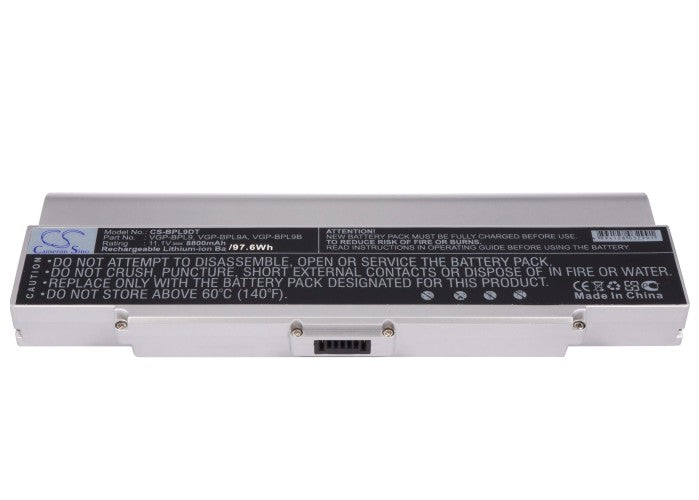 Sony AIO VGN-AR760 VAIO PCG-5G1L VAIO PCG-5G2L VAIO PCG-5G3L VAIO PCG-5J1L VAIO PCG-5J2L VAIO P 8800mAh Silver Laptop and Notebook Replacement Battery-5