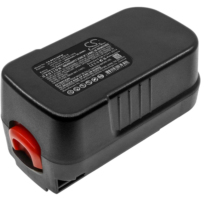 Compatible Black & Decker CD182K-2 Battery Replacement - For Black & Decker  18V HPB18 Power Tool Battery (3000mAh, NIMH) 