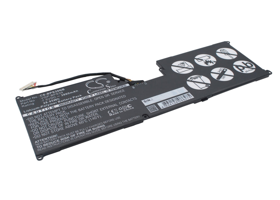 Sony SVT11213CGW SVT11215CGB W SVT11215CW VAIO Tap 11 Laptop and Notebook Replacement Battery-2