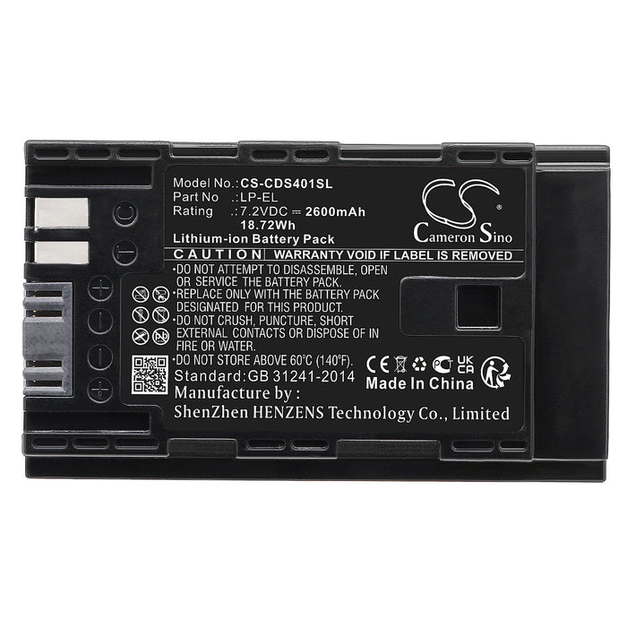 Canon DS401231 Speedlite EL‑1 LED Light Replacement Battery