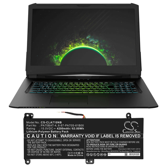 Powerspec Notebook Computer Powerspec PowerSpec 1710 Replacement Battery: BatteryClerk.com Laptop ...
