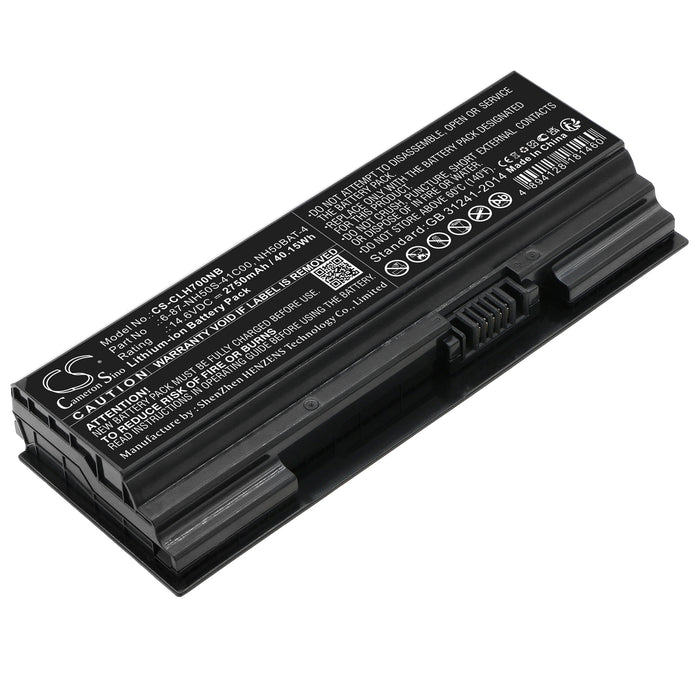 Clevo NH50ED NH50RA NH50RC NH50RD NH50RH NH55EDQ NH55RAQ NH55RCQ NH55RDQ NH55RGQ NH55RHQ NH57RA NH57RC 2750mAh Laptop and Notebook Replacement Battery