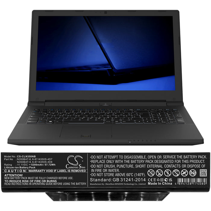 Clevo N130BU N130WU N131BU N131WU NP3130 Laptop and Notebook Replacement Battery-4