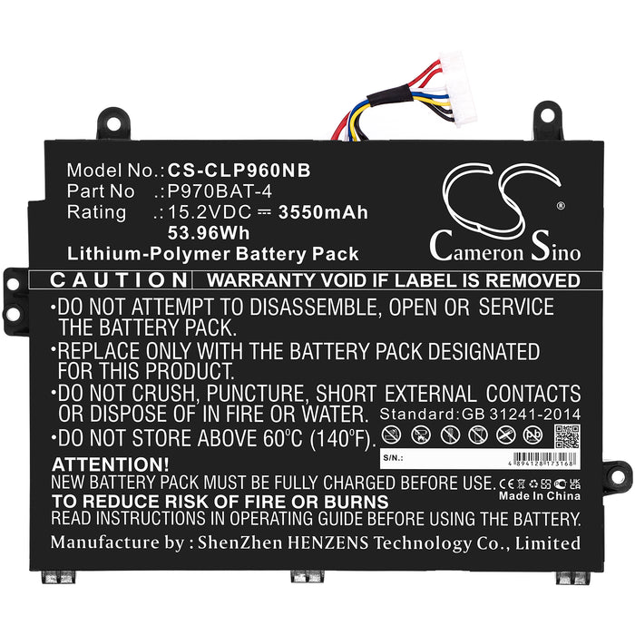 Clevo P960 P960EN-K Laptop and Notebook Replacement Battery-3