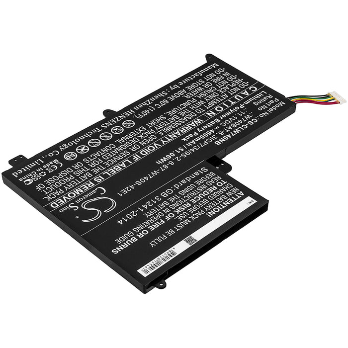 Clevo S413 W740SU Laptop and Notebook Replacement Battery-2