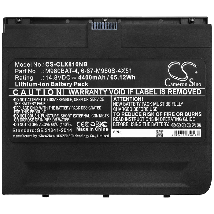 Clevo X8100 Laptop and Notebook Replacement Battery-3