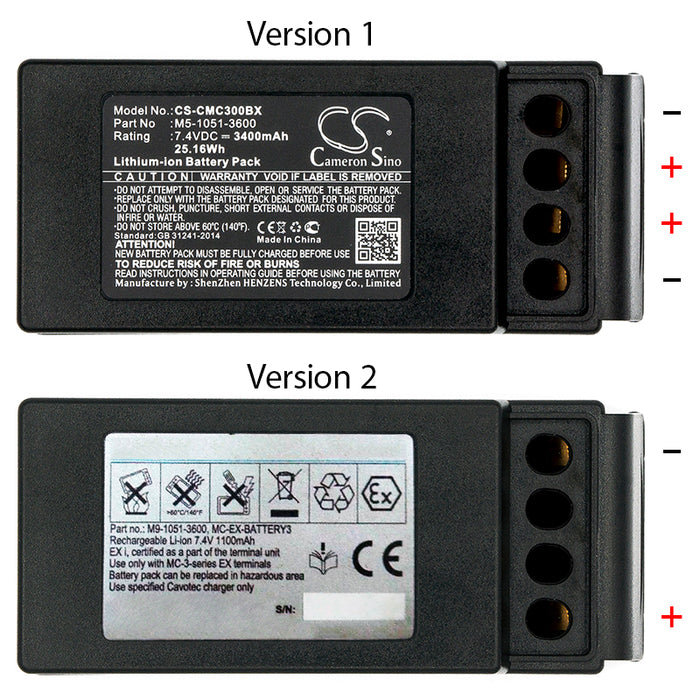 Cavotec M9-1051-3600 EX MC-3 MC-3000 3400mAh Remote Control Replacement Battery-4