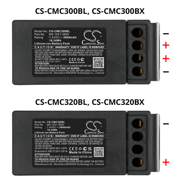 Cavotec M9-1051-3600 EX MC-3 MC-3000 3400mAh Remote Control Replacement Battery-9