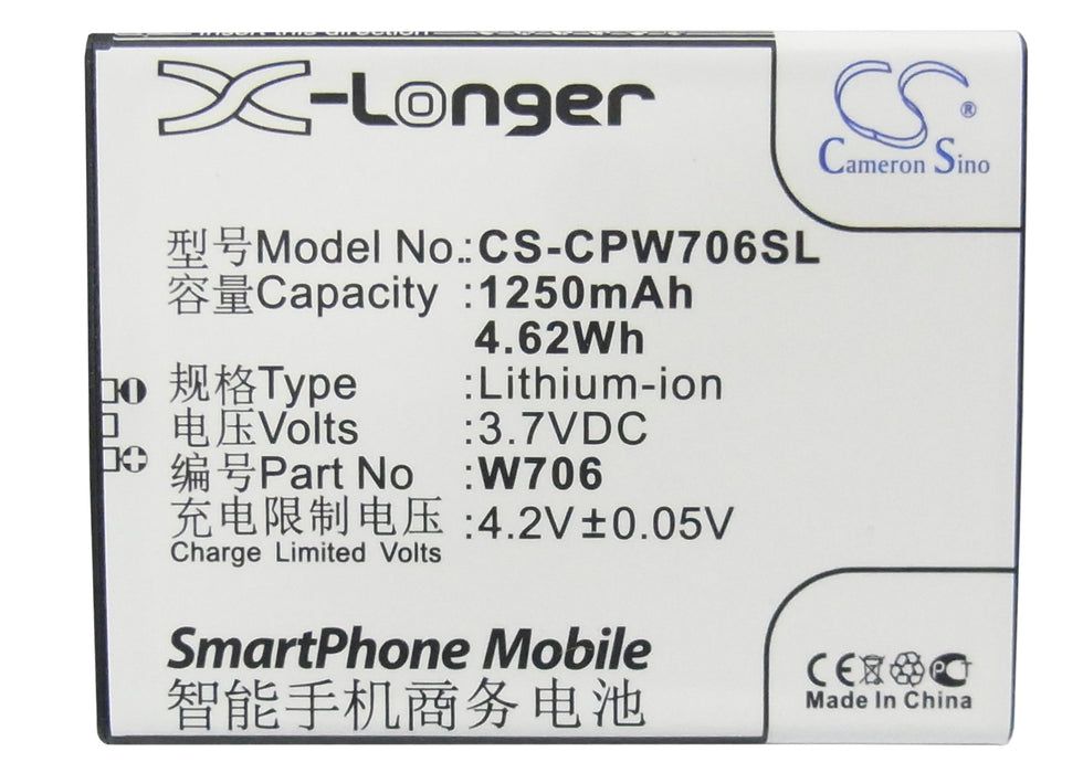 Coolpad 5820 7005 8106 Coolpad W706 W706+ Mobile Phone Replacement Battery-5