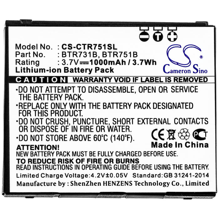 Casio C731 C751 GzOne Rock C731 GzOne Rock C751 GzoneE Ravine C751 Mobile Phone Replacement Battery-3