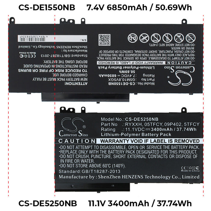 Dell Latitude 14 5000 Latitude 14-E5470 Latitude 15 5000 Latitude 3150 Latitude 3160 Latitude 5450 Latitude E3 Laptop and Notebook Replacement Battery-6