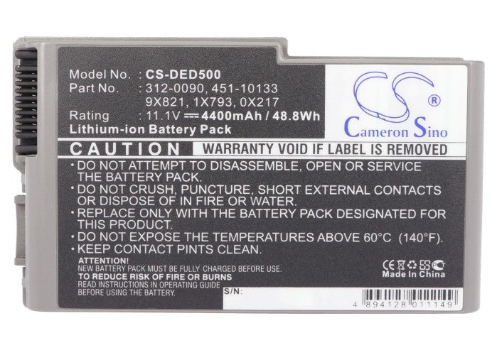 Dell Inspiron 500m Inspiron 510m Inspiron 600m Latitude D500 Latitude D505 Latitude D510 Latitude D520 Latitud Laptop and Notebook Replacement Battery-5