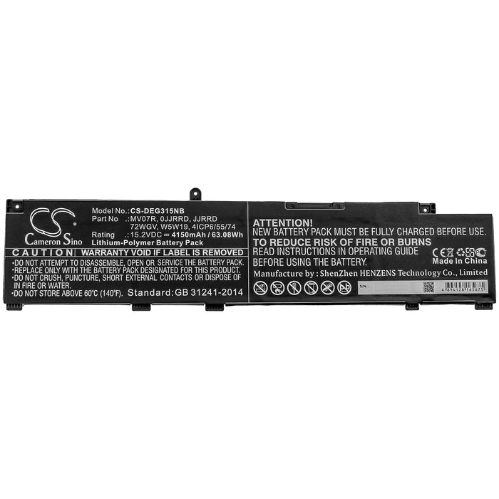Dell G3 15 3500 3500-0849 G3 15 3500 3500-0931 G3 15 3500 GN3500EDFRS G3 15 3500 GN3500EDFSS G3 15 3500 GN3500 Laptop and Notebook Replacement Battery-3