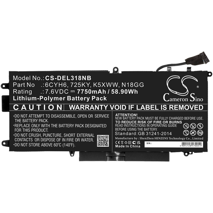 Dell Latitude 12 5289 Latitude 5289 Latitude E5289 Latitude L3180 N003L7390-C-D1606FTCN N012L7390-C-D1706FTCN Laptop and Notebook Replacement Battery-3