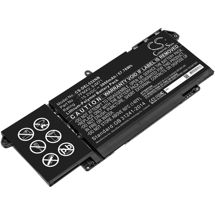 Dell Latitude 5320 Latitude 7320 Latitude 7420 Latitude 7520 Laptop and Notebook Replacement Battery