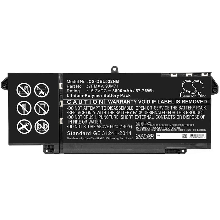 Dell Latitude 5320 Latitude 7320 Latitude 7420 Latitude 7520 Laptop and Notebook Replacement Battery-3