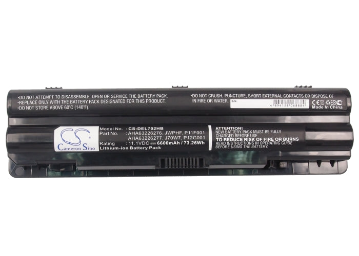 Dell XPS 14 XPS 14 (L401X) XPS 15 XPS 15 (L501X) XPS 17 XPS 17 (L701X) XPS 17 (L702X) XPS L401X XPS L5 6600mAh Laptop and Notebook Replacement Battery-5