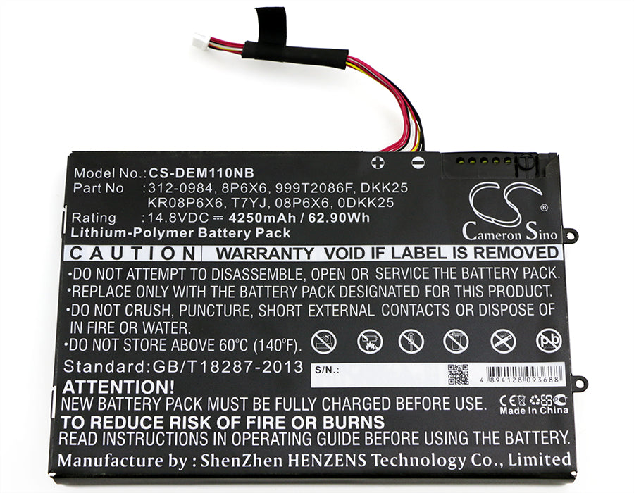 Dell Alienware M11x Alienware M11xR2 Alienware M11xR3 Alienware M14x Alienware M14xR2 Alienware P06T Alienware Laptop and Notebook Replacement Battery-5