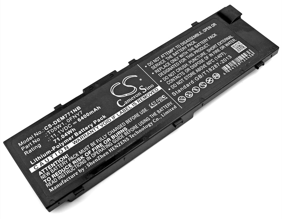 Dell Precision 15 7000 Precision 15 7510 P 6400mAh Replacement Battery-main
