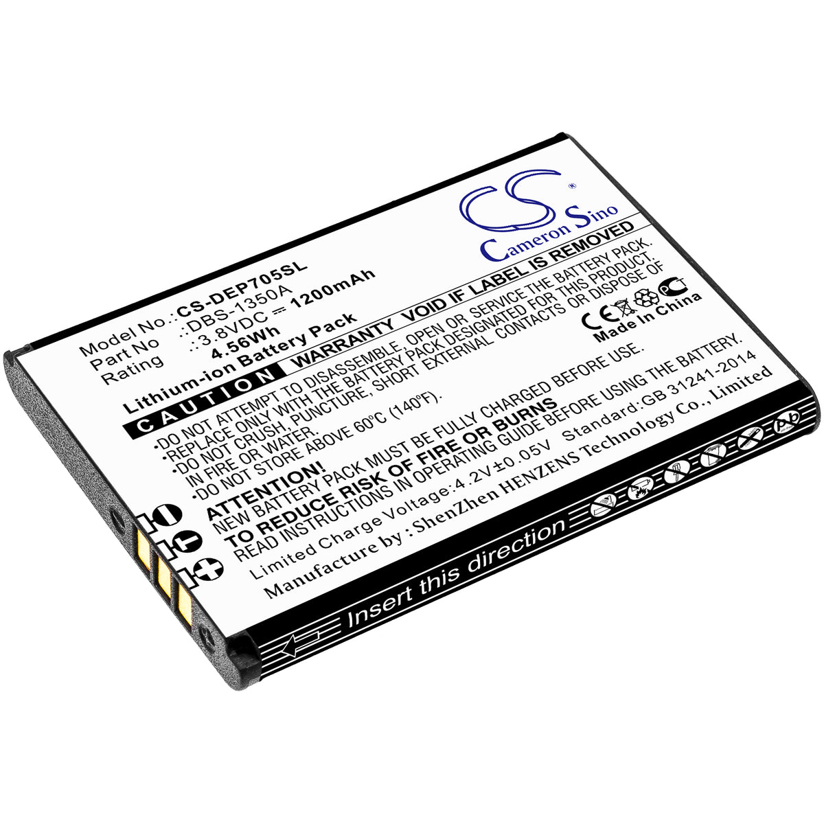 Batterie 3.7V 1.2Ah Li-ion DBS-1350A pour Doro SmartEasy 7050