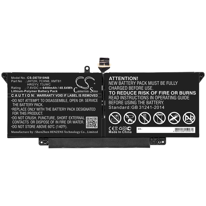 Dell H0DN8 H0DN8+QQ2-01024 Latitude 7000 7410 14in Touchsc Latitude 7410 2-in-1 Laptop and Notebook Replacement Battery-3