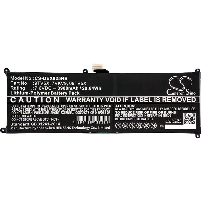 Dell Latitude 12 7275 Latitude 12 E7275 XPS 12 XPS 12 2in1 9250 XPS 12 9250 XPS 12 9250 4K XPS 12-9250-D1308TB Laptop and Notebook Replacement Battery-3
