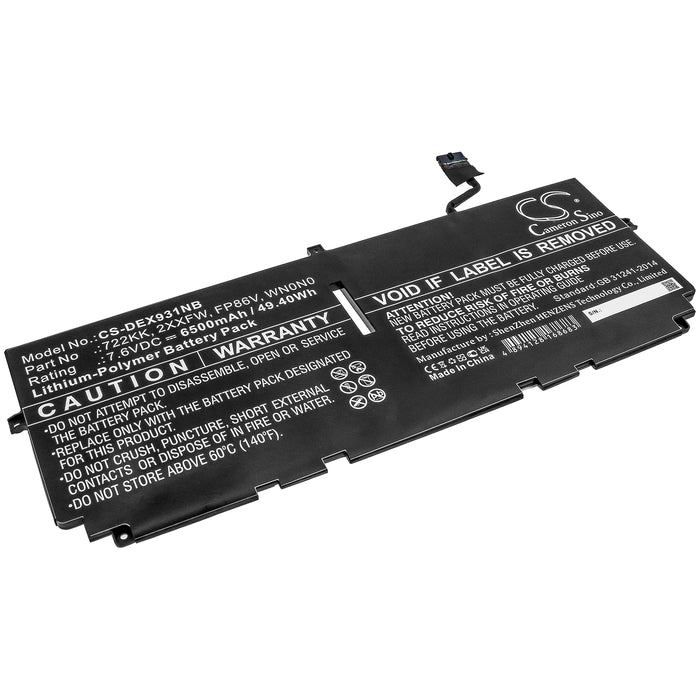 Dell XPS 13 9300 XPS 13 9300 2020 XPS 13 9300 i5 F Replacement Battery-main