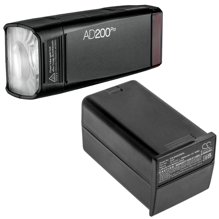 Godox AD200 AD200 Pro Strobe Lighting Replacement Battery-6