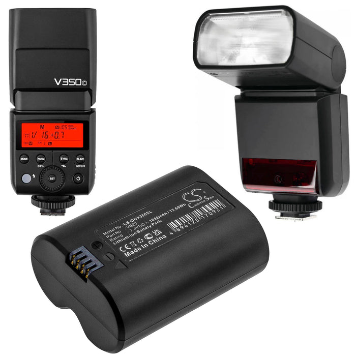 Godox V350 V350C V350F V350N V350O V350S TTL Zoom Lion Mini Flash Strobe Lighting Replacement Battery-6