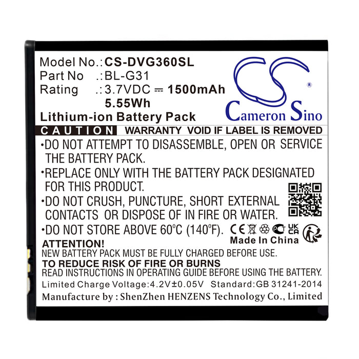Doov D360 D50 D910 D910T IEva D360 IEva D50 IEva D910 IEva D910T Mobile Phone Replacement Battery