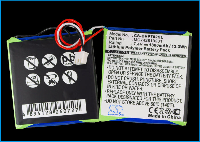 Dual DVD-P702 DAB Digital Replacement Battery-5