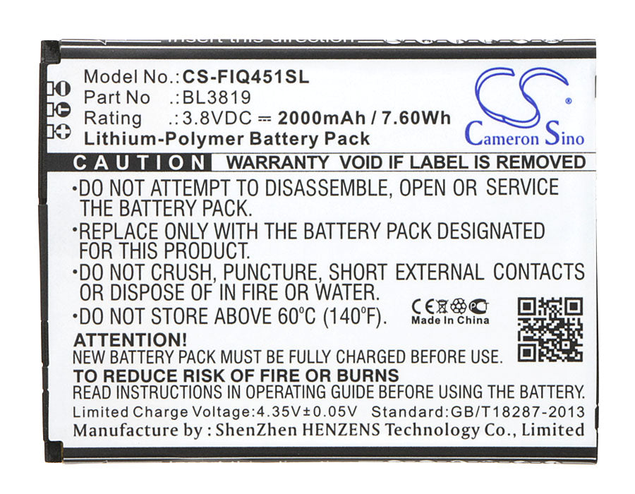 FLY IQ4514 IQ4514 Quad EVO Tech 4 Mobile Phone Replacement Battery-5